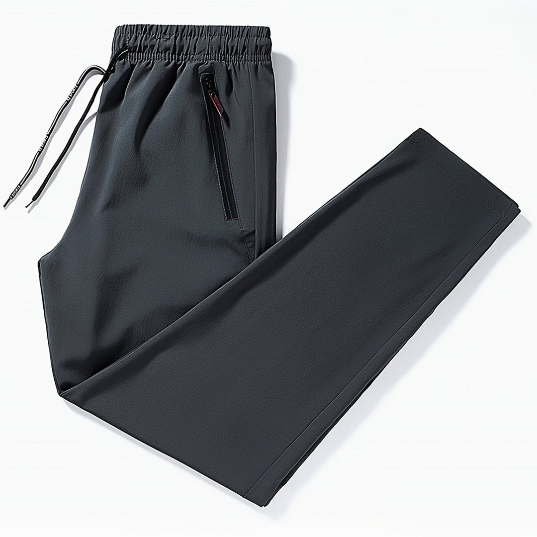 Herren Jogginghose mit Reißverschlusstaschen, bequem-XS-Dunkelgrau-Luzern Mode