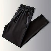 Herren Jogginghose mit Reißverschlusstaschen, bequem-XS-Schwarz-Luzern Mode