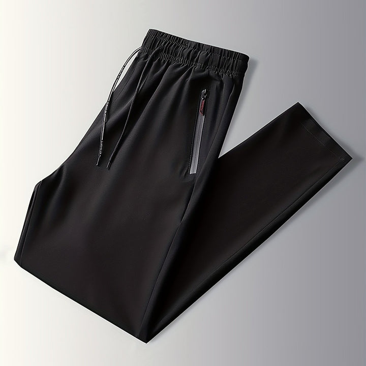 Herren Jogginghose mit Reißverschlusstaschen, bequem-XS-Schwarz-Luzern Mode