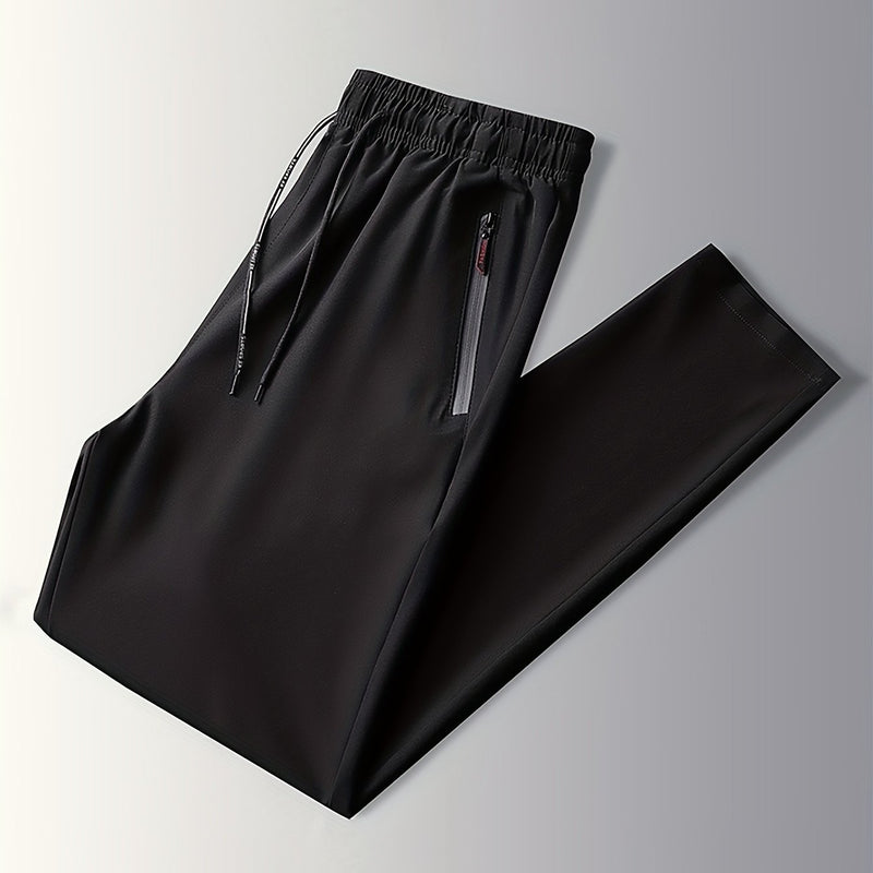 Herren Jogginghose mit Reißverschlusstaschen, bequem-XS-Schwarz-Luzern Mode