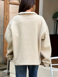 Oversized Fleece-Pullover mit Reißverschluss für Damen - Gemütlich und Stylisch-Luzern Mode