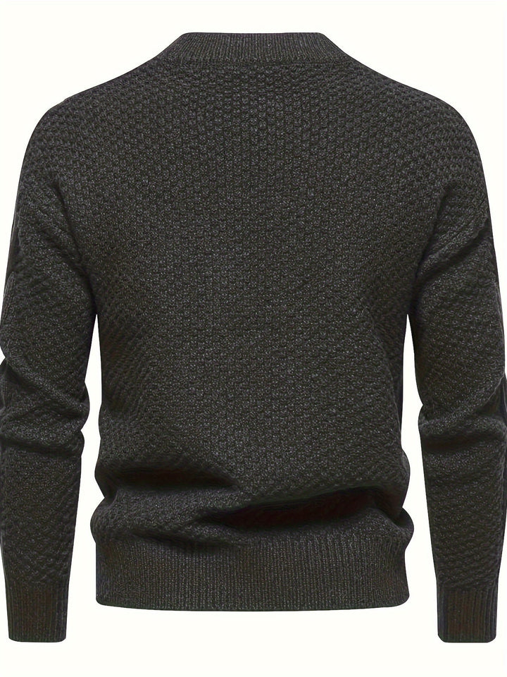 Herren Strickpullover mit Zopfmuster für Herbst/Winter-Luzern Mode