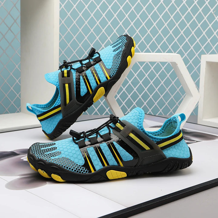 Barfuß-Wasserschuhe | All-Terrain | Unisex | Enganliegend | Gummi-Blau-36-Luzern Mode