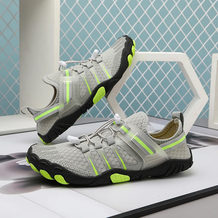 Barfuß-Wasserschuhe | All-Terrain | Unisex | Enganliegend | Gummi-Grau-36-Luzern Mode