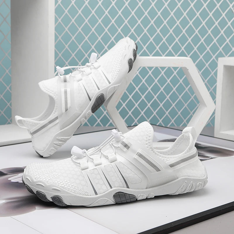Barfuß-Wasserschuhe | All-Terrain | Unisex | Enganliegend | Gummi-Weiß-36-Luzern Mode