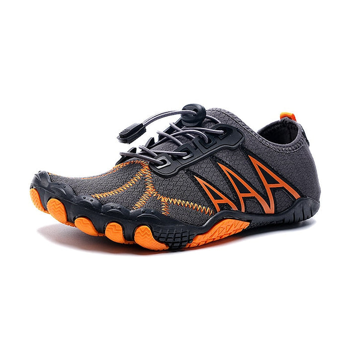 Barfuß-Wasserschuhe | Unisex | Rutschfest | Gummi | Elastisch-Grau Orange-36-Luzern Mode