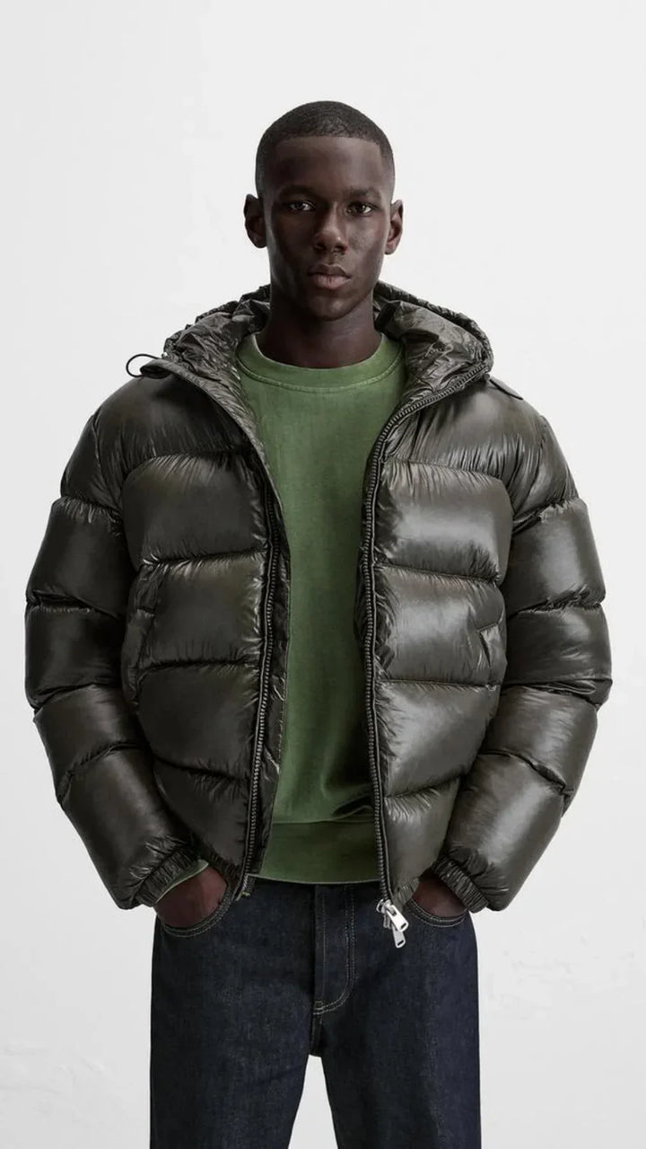 Unisex Daunenjack | Gefüttert | Hoher Kragen | Reißverschluss | Kurz-Luzern Mode