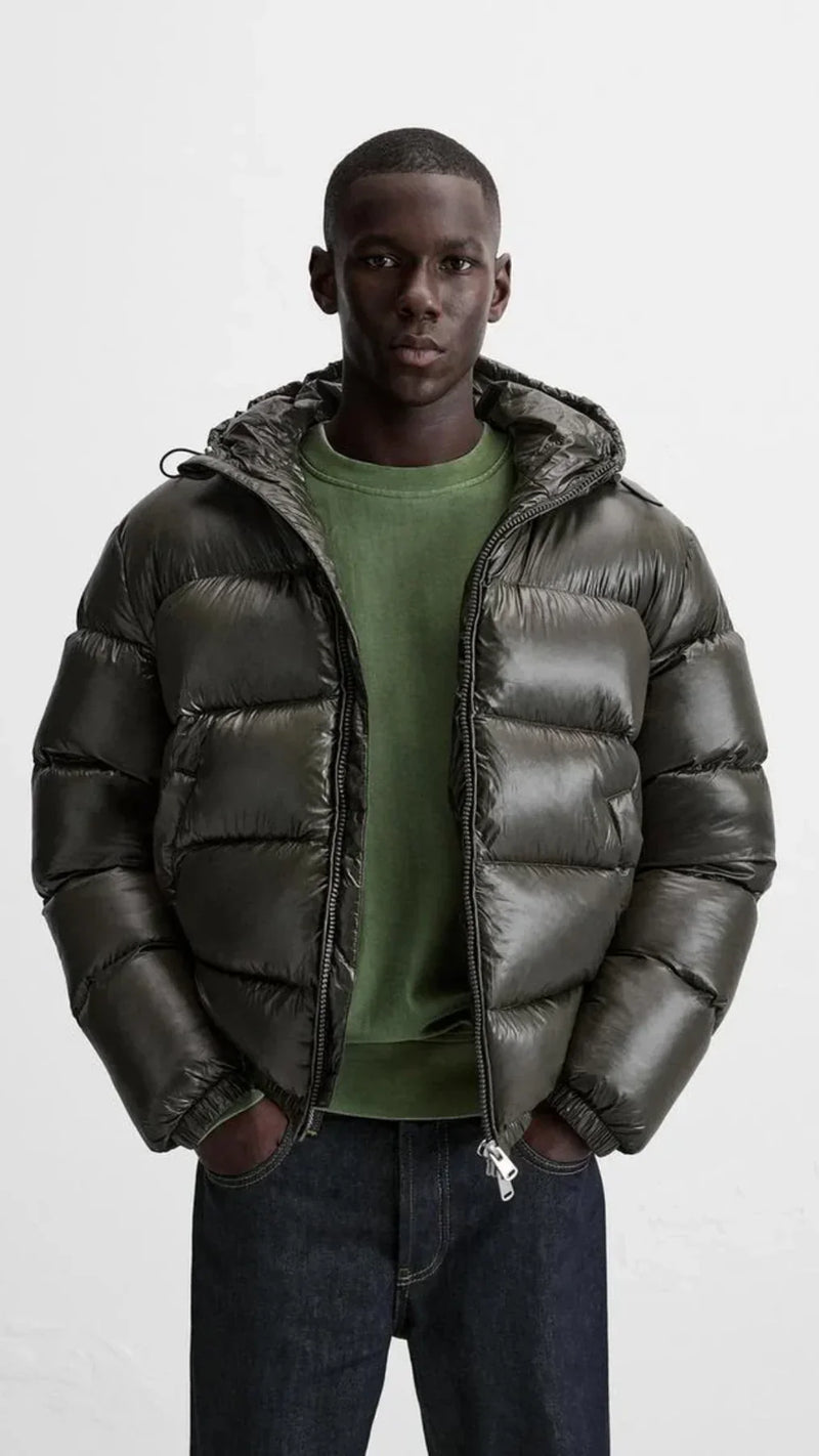 Unisex Daunenjack | Gefüttert | Hoher Kragen | Reißverschluss | Kurz-Luzern Mode