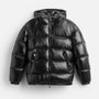 Unisex Daunenjack | Gefüttert | Hoher Kragen | Reißverschluss | Kurz-Schwarz-S-Luzern Mode