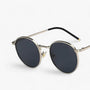 Sonnenbrille | Rundgläser | Unisex | Designer | Robust | Metallrahmen-Silber Grau-Luzern Mode
