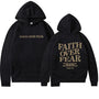 Damen Kapuzenpullover "Faith Over Fear" mit Tasche-Schwarz-XS-Luzern Mode