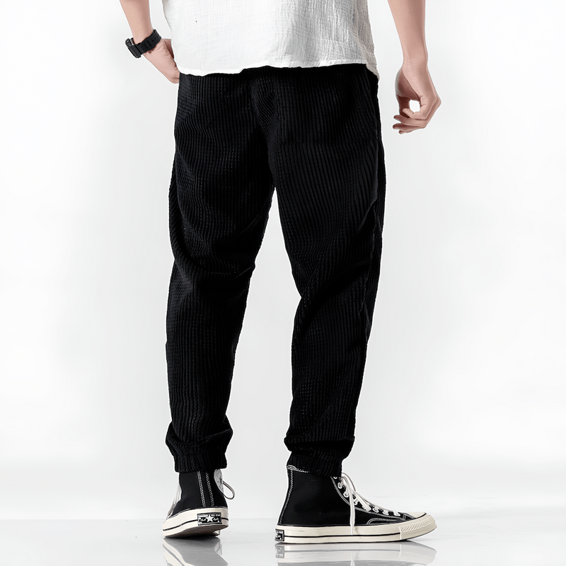 Unisex-Rippvelours-Hose | Lockere Passform | Weich | Japanisches Design | Einfarbig-Luzern Mode
