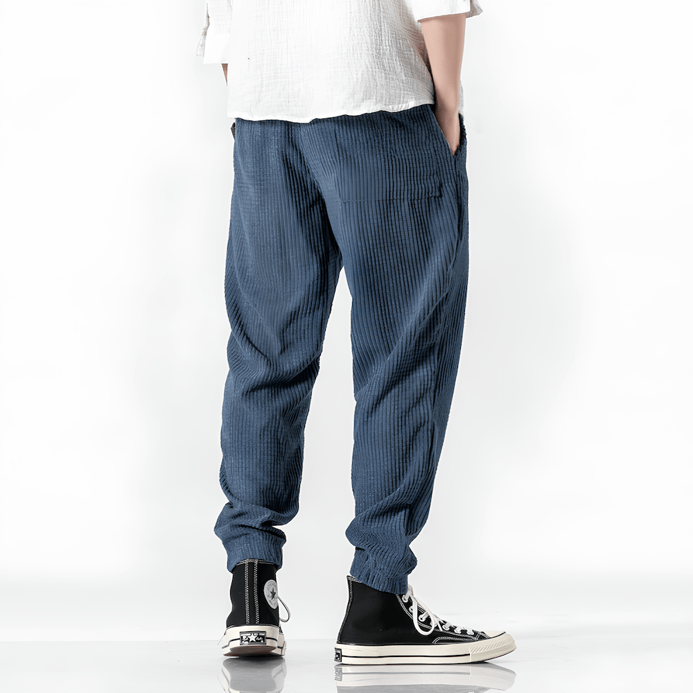 Unisex-Rippvelours-Hose | Lockere Passform | Weich | Japanisches Design | Einfarbig-Luzern Mode