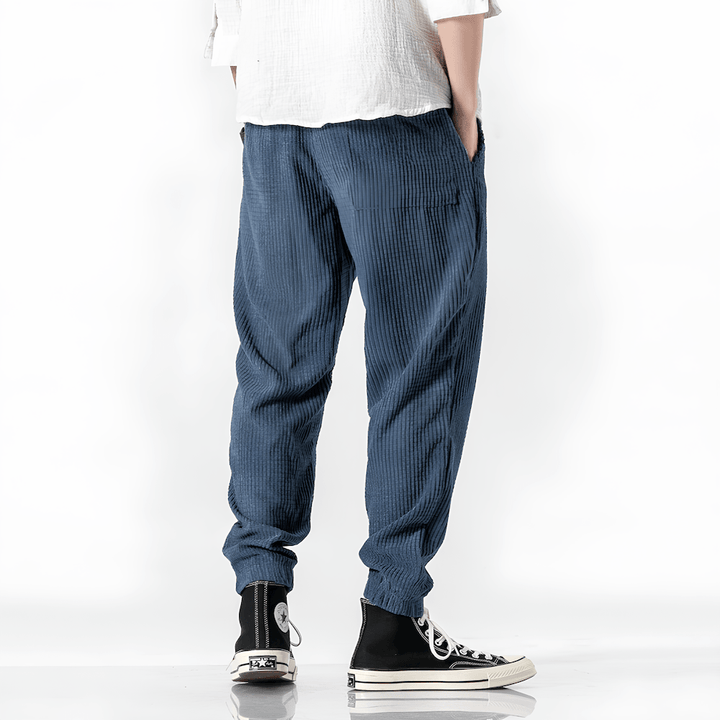 Unisex-Rippvelours-Hose | Lockere Passform | Weich | Japanisches Design | Einfarbig-Luzern Mode