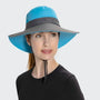 Unisex Sonnenhut - Clara | Mit verstellbarem Kordelzug | Breiter Rand-Blauw-Luzern Mode