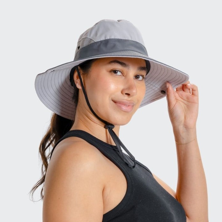 Unisex Sonnenhut - Clara | Mit verstellbarem Kordelzug | Breiter Rand-Luzern Mode