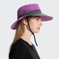 Unisex Sonnenhut - Clara | Mit verstellbarem Kordelzug | Breiter Rand-Luzern Mode