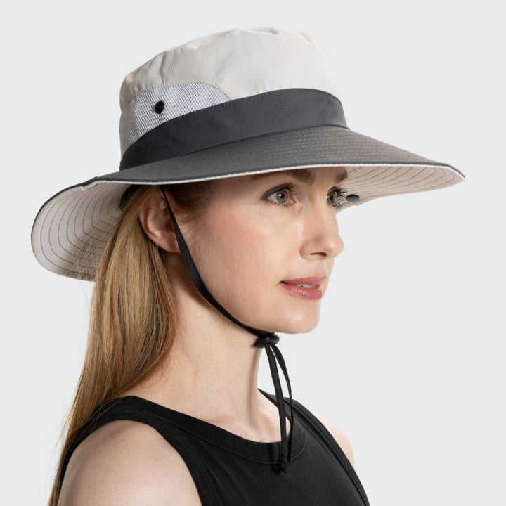 Unisex Sonnenhut - Clara | Mit verstellbarem Kordelzug | Breiter Rand-Luzern Mode