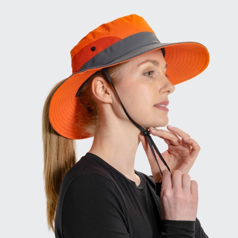 Unisex Sonnenhut - Clara | Mit verstellbarem Kordelzug | Breiter Rand-Luzern Mode