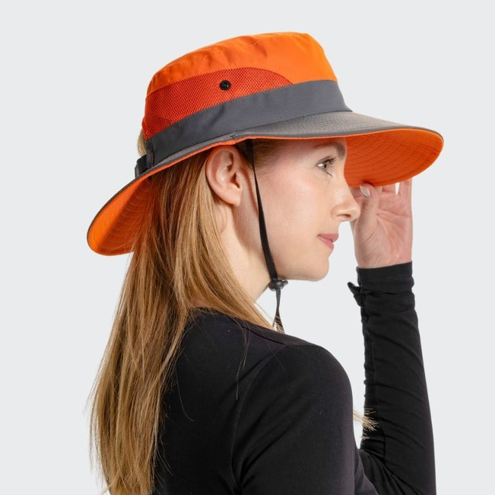 Unisex Sonnenhut - Clara | Mit verstellbarem Kordelzug | Breiter Rand-Luzern Mode