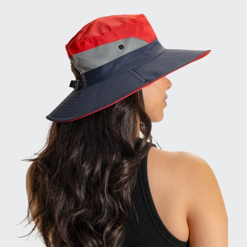 Unisex Sonnenhut - Clara | Mit verstellbarem Kordelzug | Breiter Rand-Luzern Mode