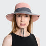 Unisex Sonnenhut - Clara | Mit verstellbarem Kordelzug | Breiter Rand-Rosa-Luzern Mode