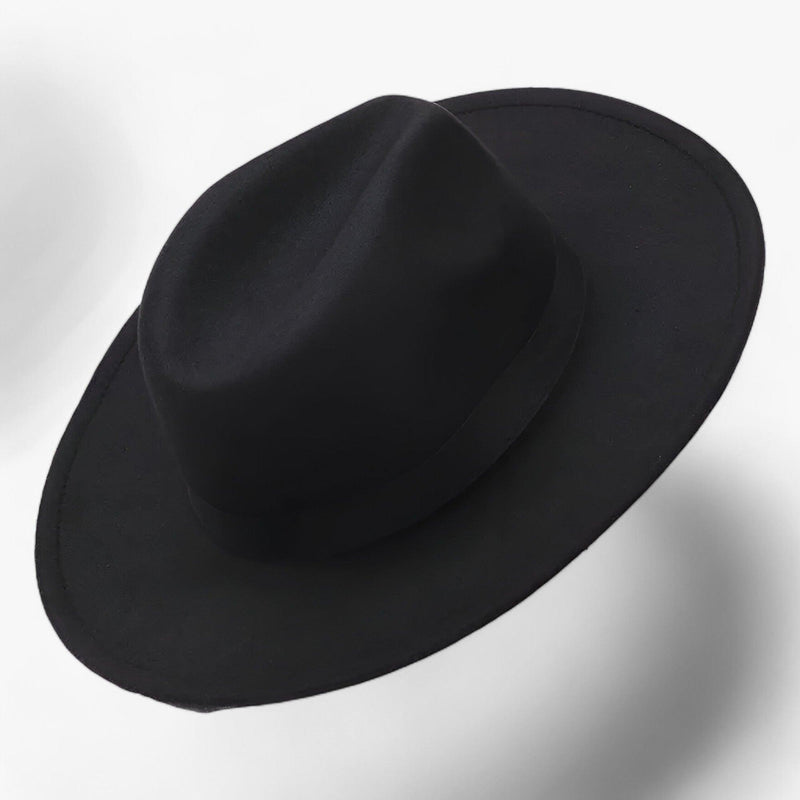Unisex Fedora | Vintage | Einfarbig | Wollfilz | Elastisches Band-Luzern Mode