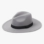 Unisex Fedora | Vintage | Einfarbig | Wollfilz | Elastisches Band-Grau-Luzern Mode