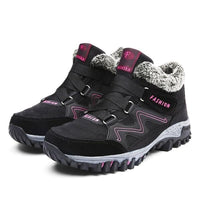 Unisex Winterstiefel | Wasserdicht | Kunstpelzfutter | Rutschfeste Sohle | Warm-Dunkelrot-39-Luzern Mode