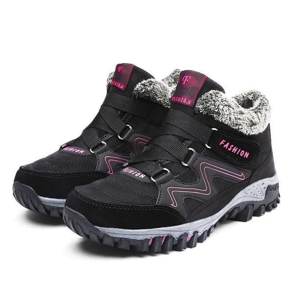 Unisex Winterstiefel | Wasserdicht | Kunstpelzfutter | Rutschfeste Sohle | Warm-Dunkelrot-39-Luzern Mode