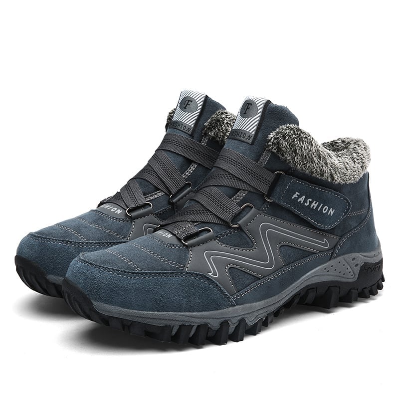 Unisex Winterstiefel | Wasserdicht | Kunstpelzfutter | Rutschfeste Sohle | Warm-Marine-39-Luzern Mode