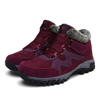 Unisex Winterstiefel | Wasserdicht | Kunstpelzfutter | Rutschfeste Sohle | Warm-Rot-39-Luzern Mode