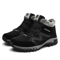 Unisex Winterstiefel | Wasserdicht | Kunstpelzfutter | Rutschfeste Sohle | Warm-Schwarz-39-Luzern Mode