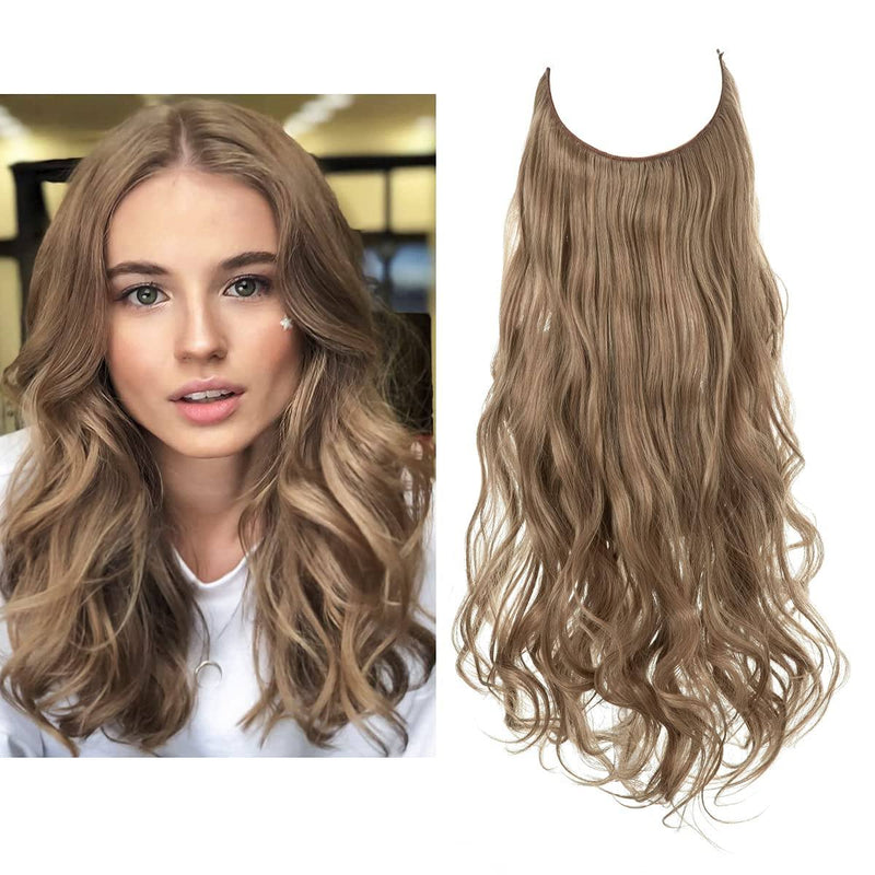 Haarextensionen | Unsichtbar | Kleberfrei | Wiederverwendbar | Leichtgewicht-Braun Blond-35 CM-Luzern Mode