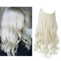 Haarextensionen | Unsichtbar | Kleberfrei | Wiederverwendbar | Leichtgewicht-Platinblond-35 CM-Luzern Mode