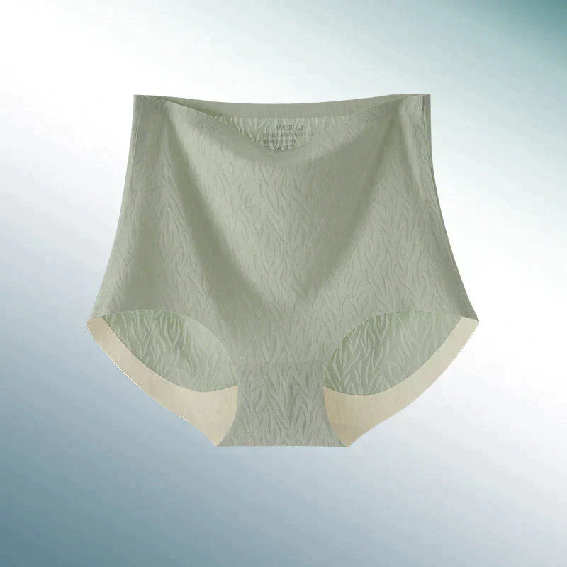 Nahtlose Damen Unterwäsche - Bequeme Baumwoll Slips-Grau-Grün-M-1+1 GRATIS-Luzern Mode