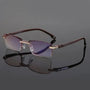 Herrenrandlose Sonnenbrille UV-Schutz Leichtgewicht Design-Braun 2x-+1.00-Luzern Mode