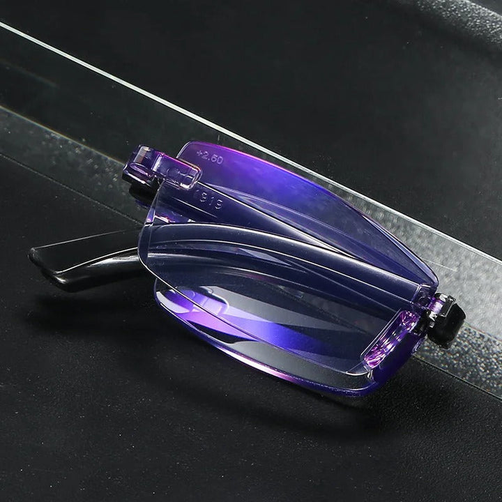 Herrenrandlose Sonnenbrille UV-Schutz Leichtgewicht Design-Braun + Zwart-+1.00-Luzern Mode