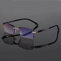 Herrenrandlose Sonnenbrille UV-Schutz Leichtgewicht Design-Schwarz 2x-+1.00-Luzern Mode