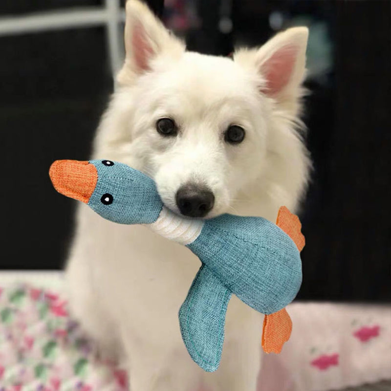 Hundespielzeug | Gans Unverwüstlich Kausicher Langlebig Stark-Braun + Blau-Luzern Mode
