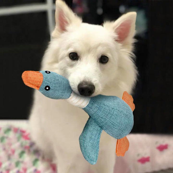 Hundespielzeug | Gans Unverwüstlich Kausicher Langlebig Stark-Braun + Blau-Luzern Mode