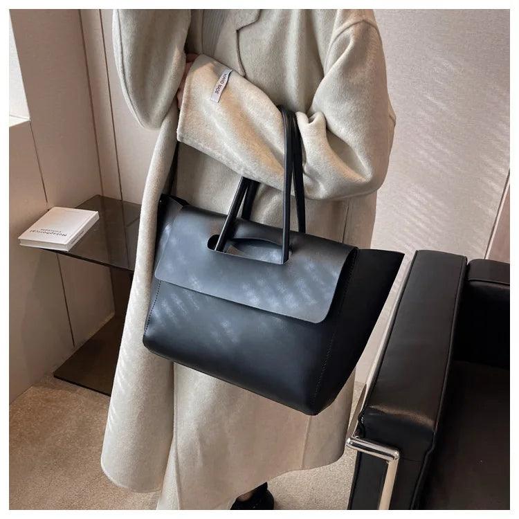 Luxuriöse Damenhandtasche aus Leder mit großem Stauraum-Luzern Mode