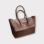 Luxuriöse Damenhandtasche aus Leder mit großem Stauraum-Bruaun-Luzern Mode