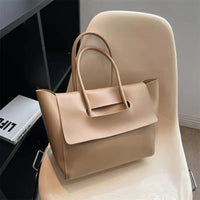 Luxuriöse Damenhandtasche aus Leder mit großem Stauraum-Khaki-Luzern Mode
