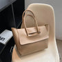 Luxuriöse Damenhandtasche aus Leder mit großem Stauraum-Khaki-Luzern Mode