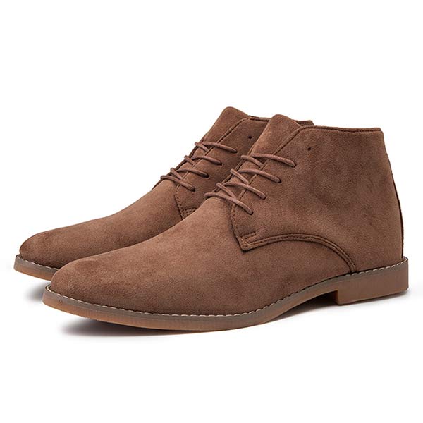 Herren Wildleder Stiefeletten für Business und Freizeit-Braun-38-Luzern Mode