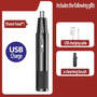 Nasenhaarschneider | USB Aufladbar Kompakt Langlebig Edelstahl Waschbar TrimPro-Schwarz-Luzern Mode