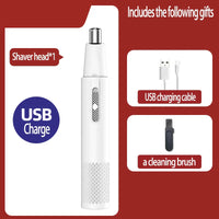 Nasenhaarschneider | USB Aufladbar Kompakt Langlebig Edelstahl Waschbar TrimPro-Weiß-Luzern Mode