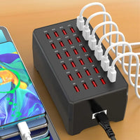 USB-Ladegerät | 30 Anschlüsse | 5V | 2.4A | Kühlsystem | Sicher-Luzern Mode