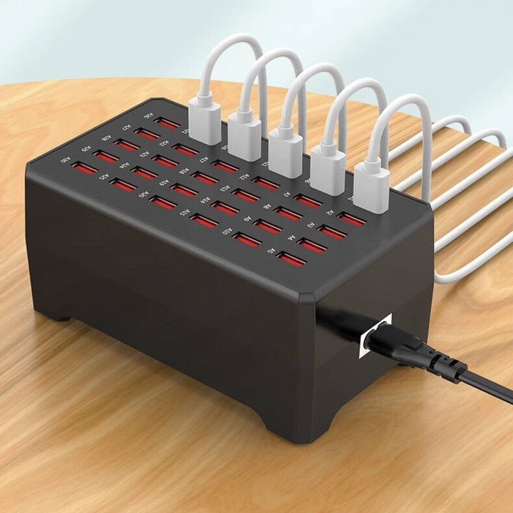 USB-Ladegerät | 30 Anschlüsse | 5V | 2.4A | Kühlsystem | Sicher-Luzern Mode